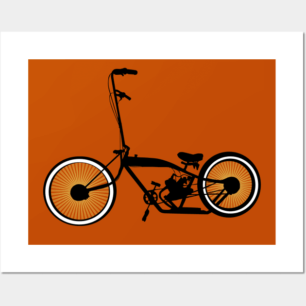 Lowrider Bicycle - All Black - Whitewall Wall Art by ilrokery